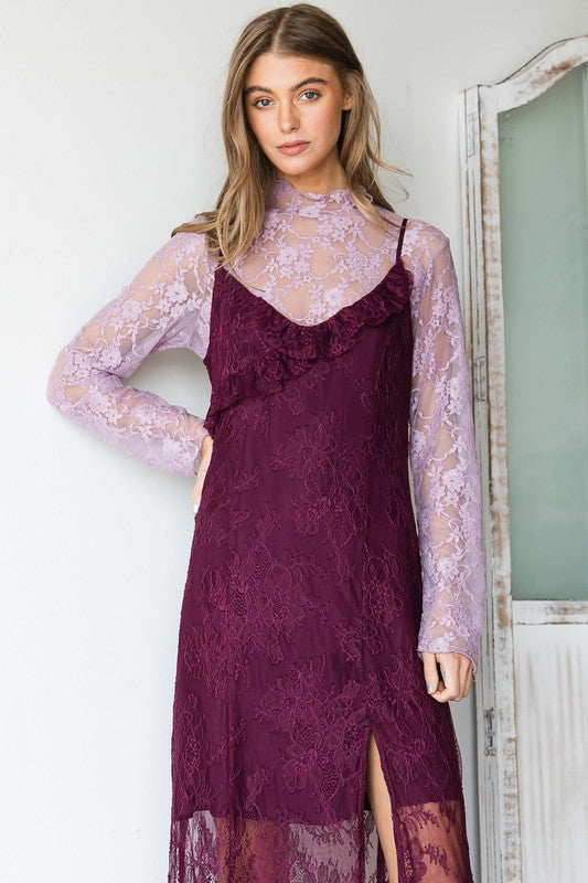 Floral Lace Top - Plus