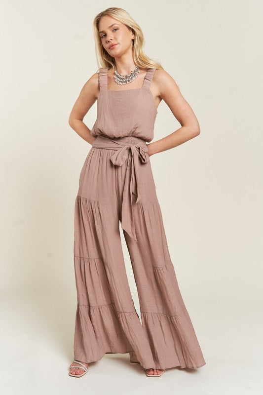 Tiered Jumpsuit-Plus