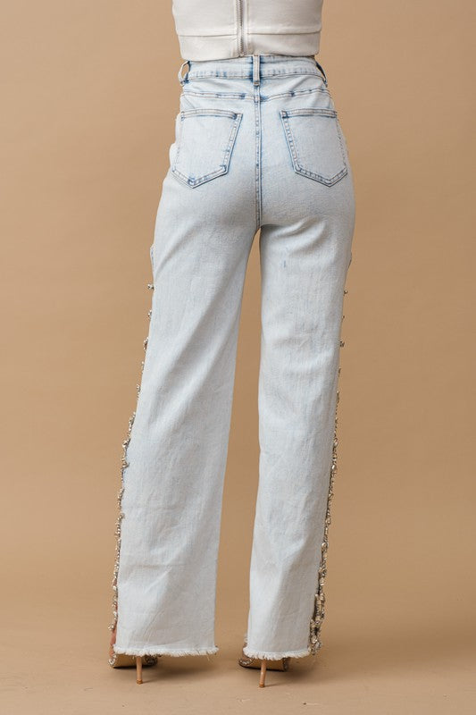 Jewel Trim Denim Jeans
