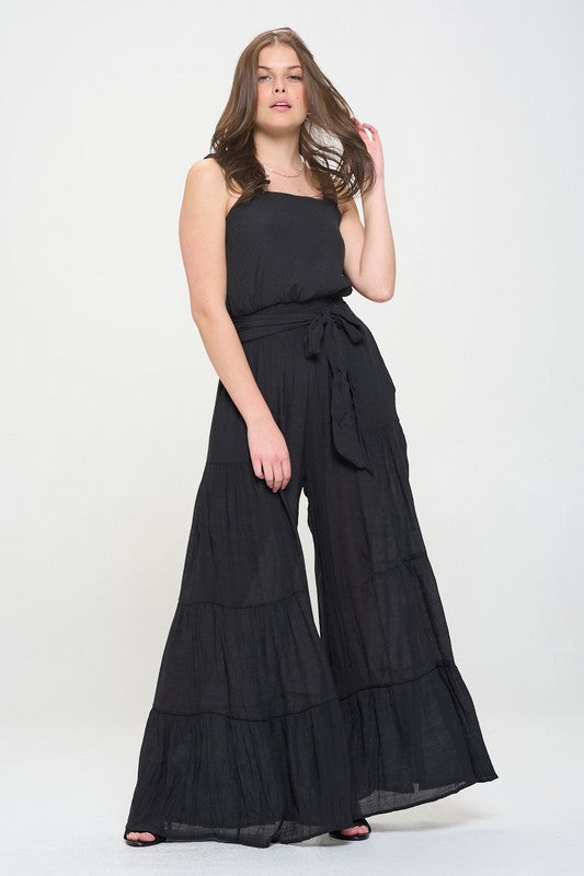 Tiered Jumpsuit-Plus