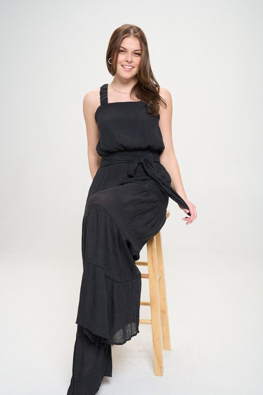 Tiered Jumpsuit-Plus