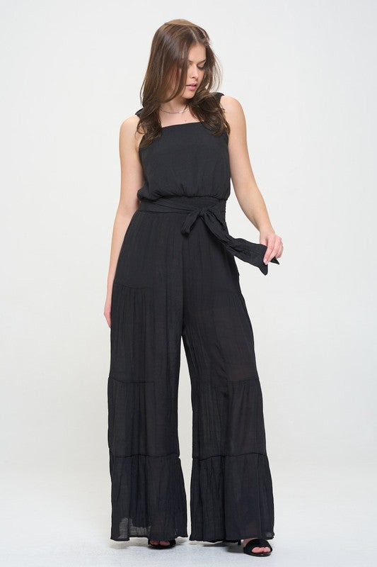 Tiered Jumpsuit-Plus