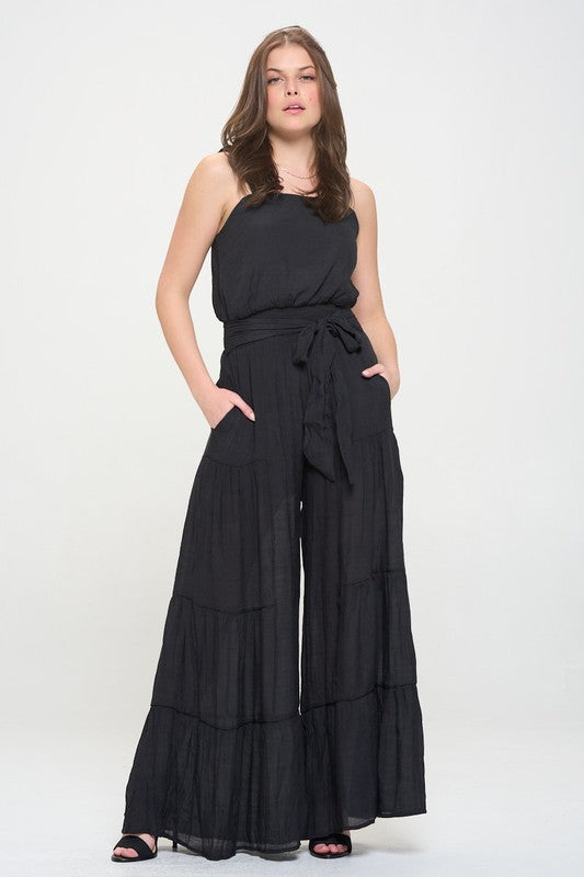 Tiered Jumpsuit-Plus