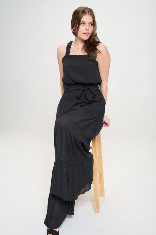 Tiered Jumpsuit-Plus