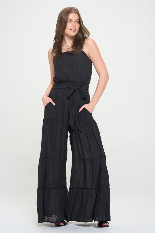 Tiered Jumpsuit-Plus
