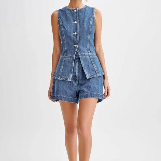 Lilly's Denim Vest and Shorts