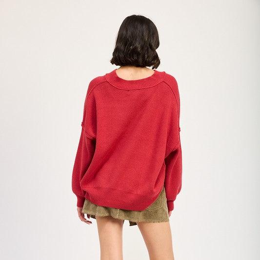 Foresta Oversized V-Neck Sweater