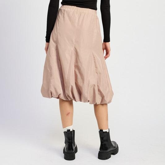 Parachute Bubble Midi Skirt