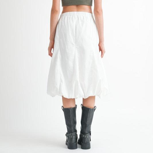 Parachute Bubble Midi Skirt