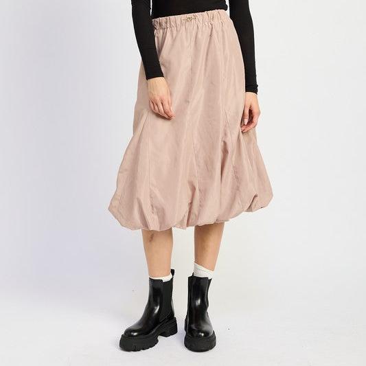 Parachute Bubble Midi Skirt