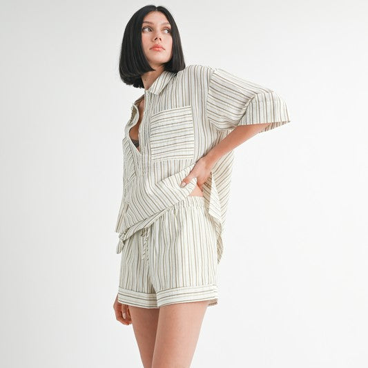 Nautical Breeze Striped Shorts