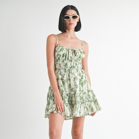 Blossom Breeze Tiered Mini Dress