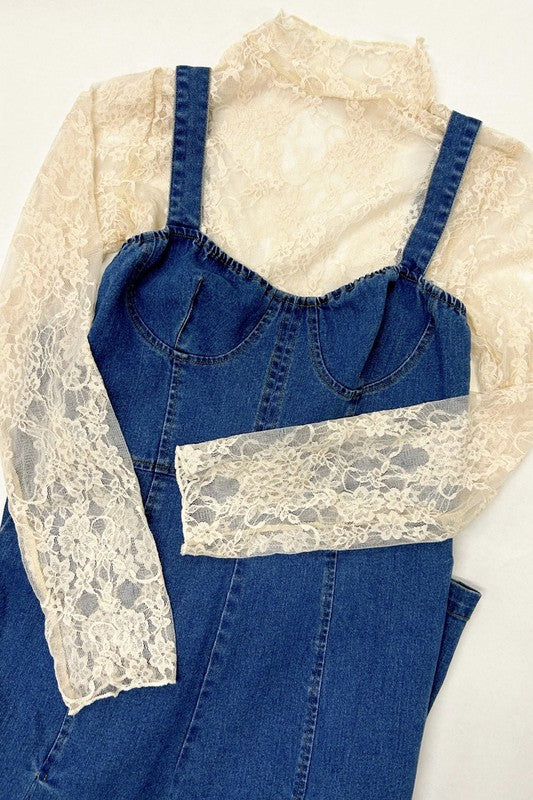 Floral Lace Top - Plus