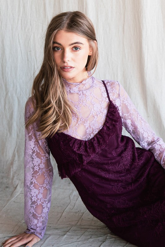Floral Lace Top - Plus