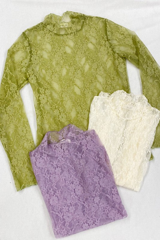 Floral Lace Top - Plus