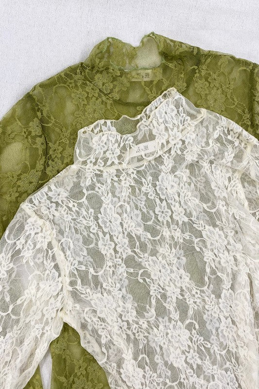 Floral Lace Top - Plus