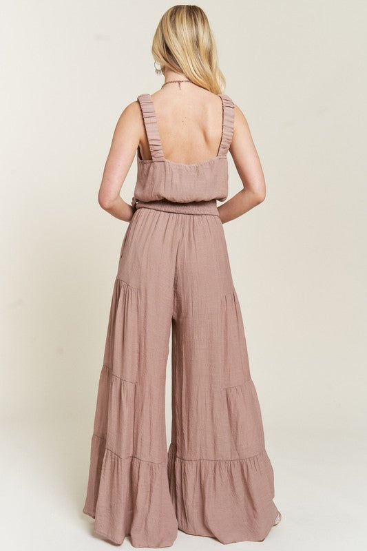 Tiered Jumpsuit-Plus