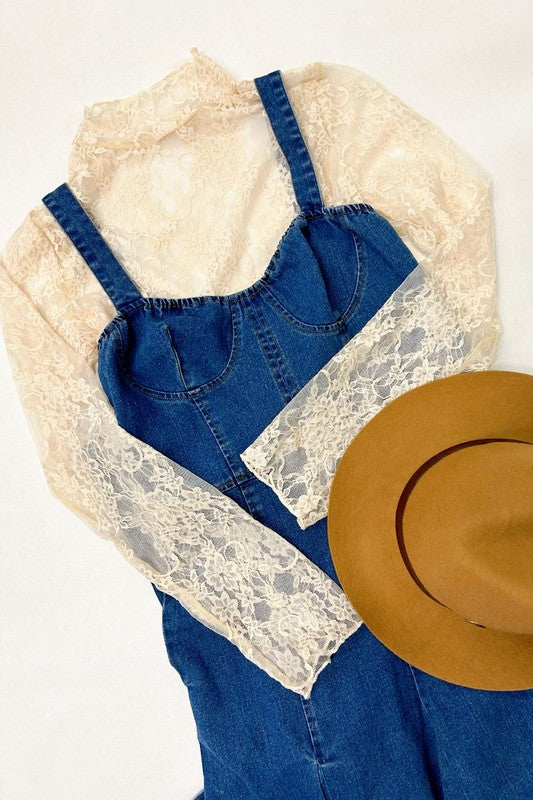 Floral Lace Top - Plus