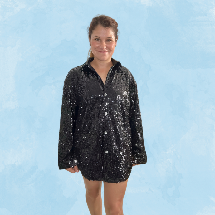 The Black Sequin Top