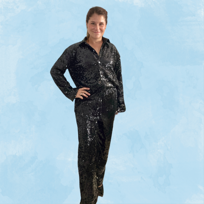 Black Sequin Pant