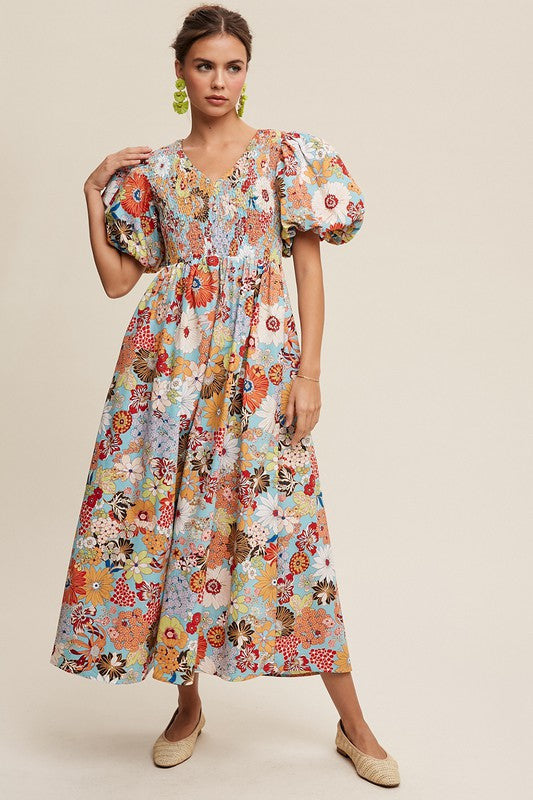 Flower Power Midi Dress