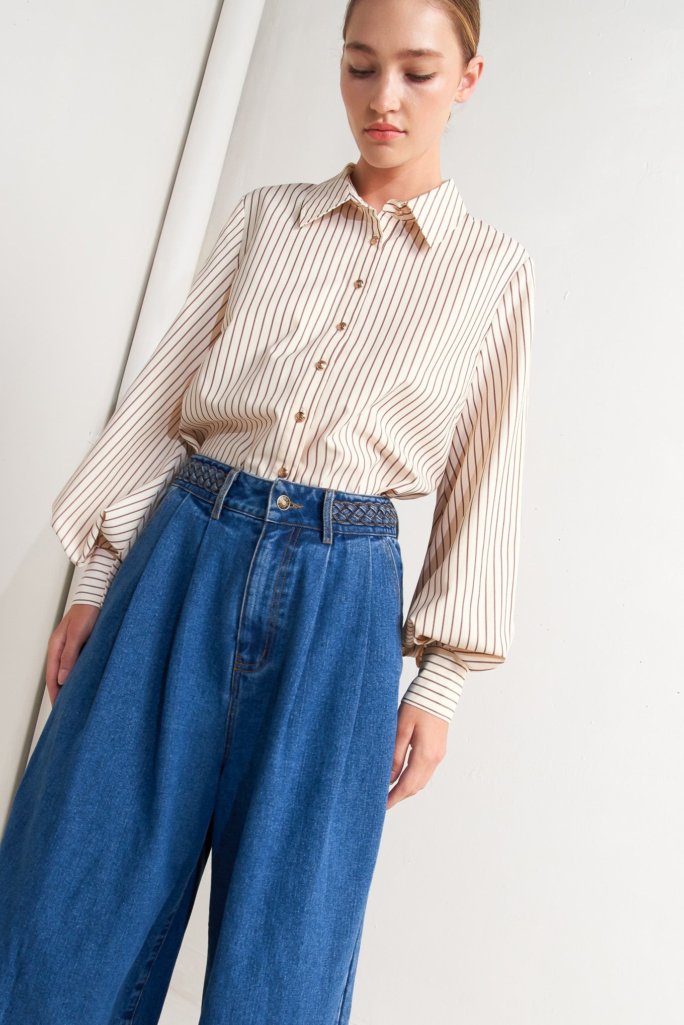Classic Pinstripe Button Down Shirt
