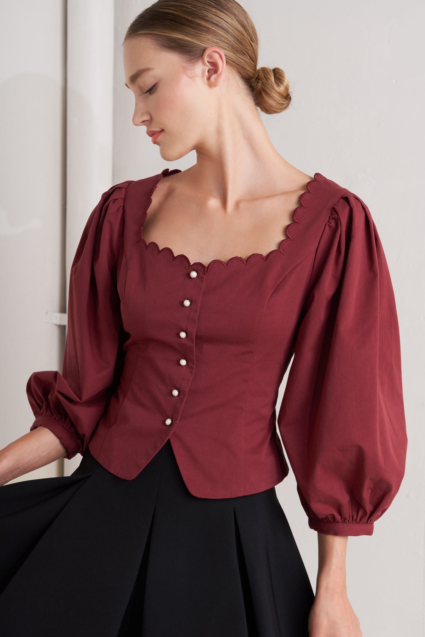 Victorian Romance Puff Sleeve Blouse