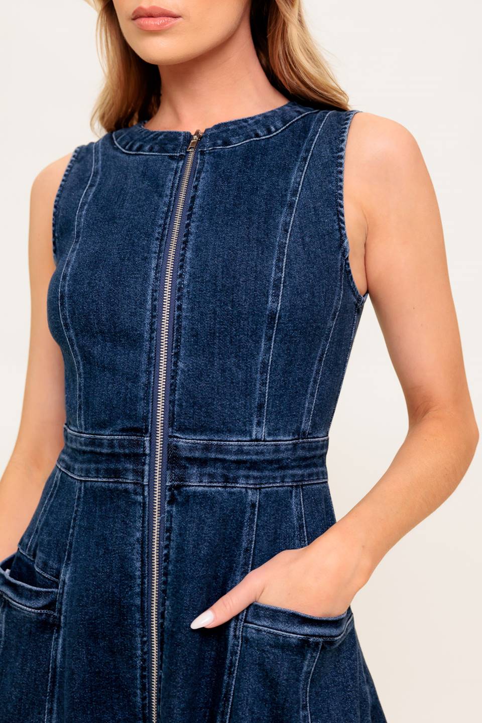 Sunday Brunch Denim Midi Dress