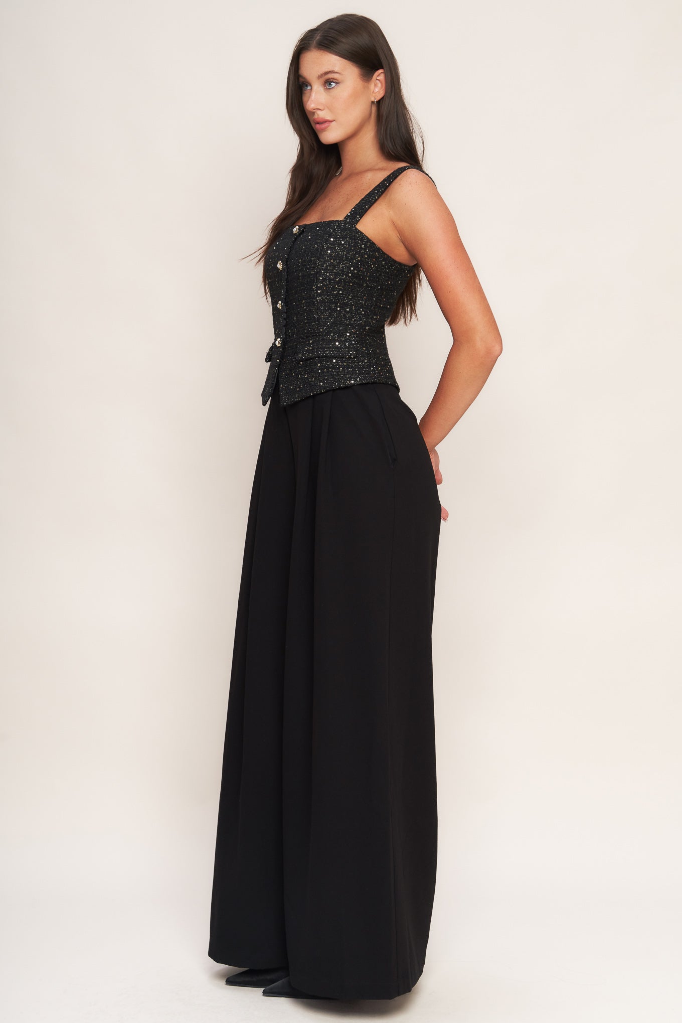 Midnight Tweed Jumpsuit