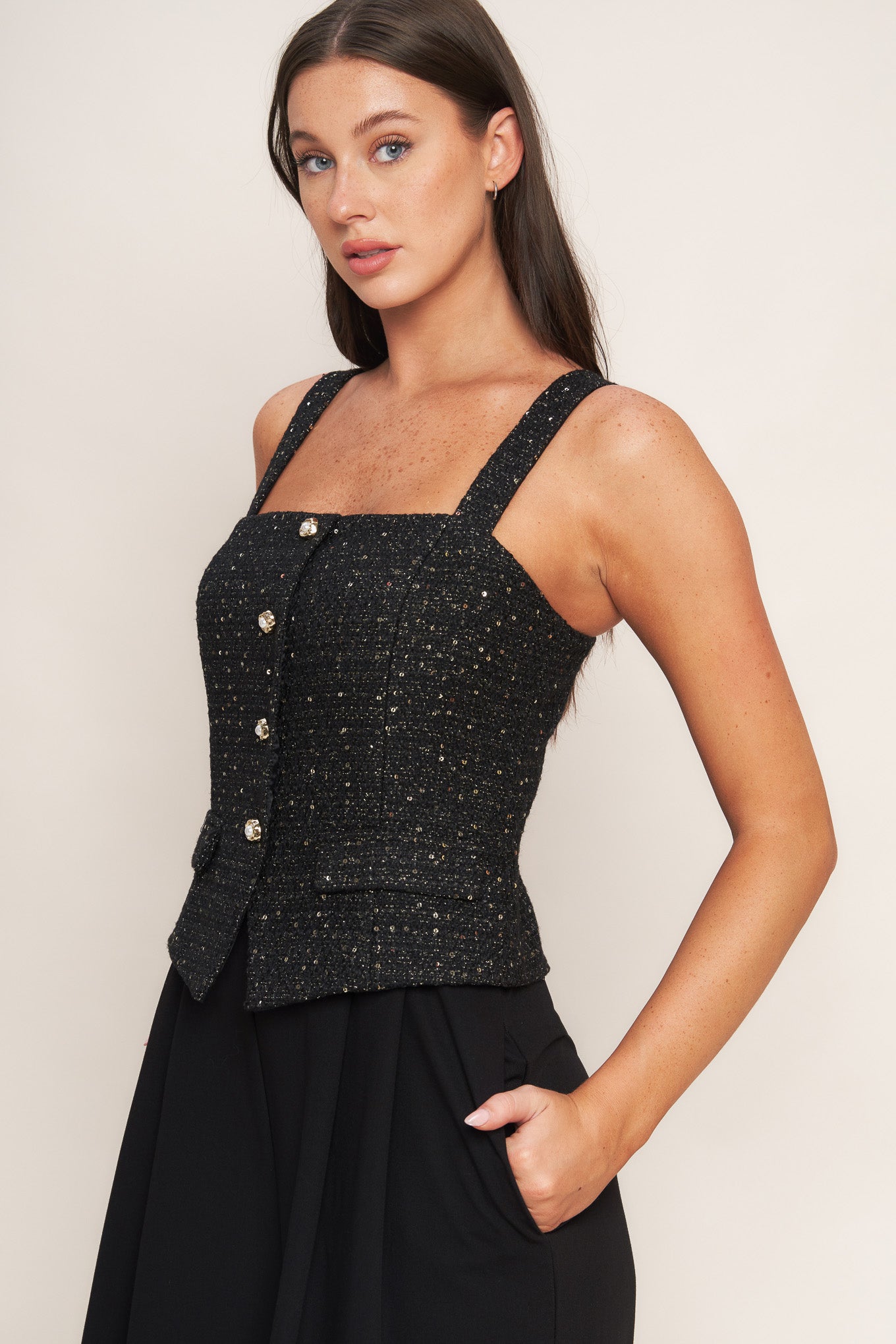 Midnight Tweed Jumpsuit