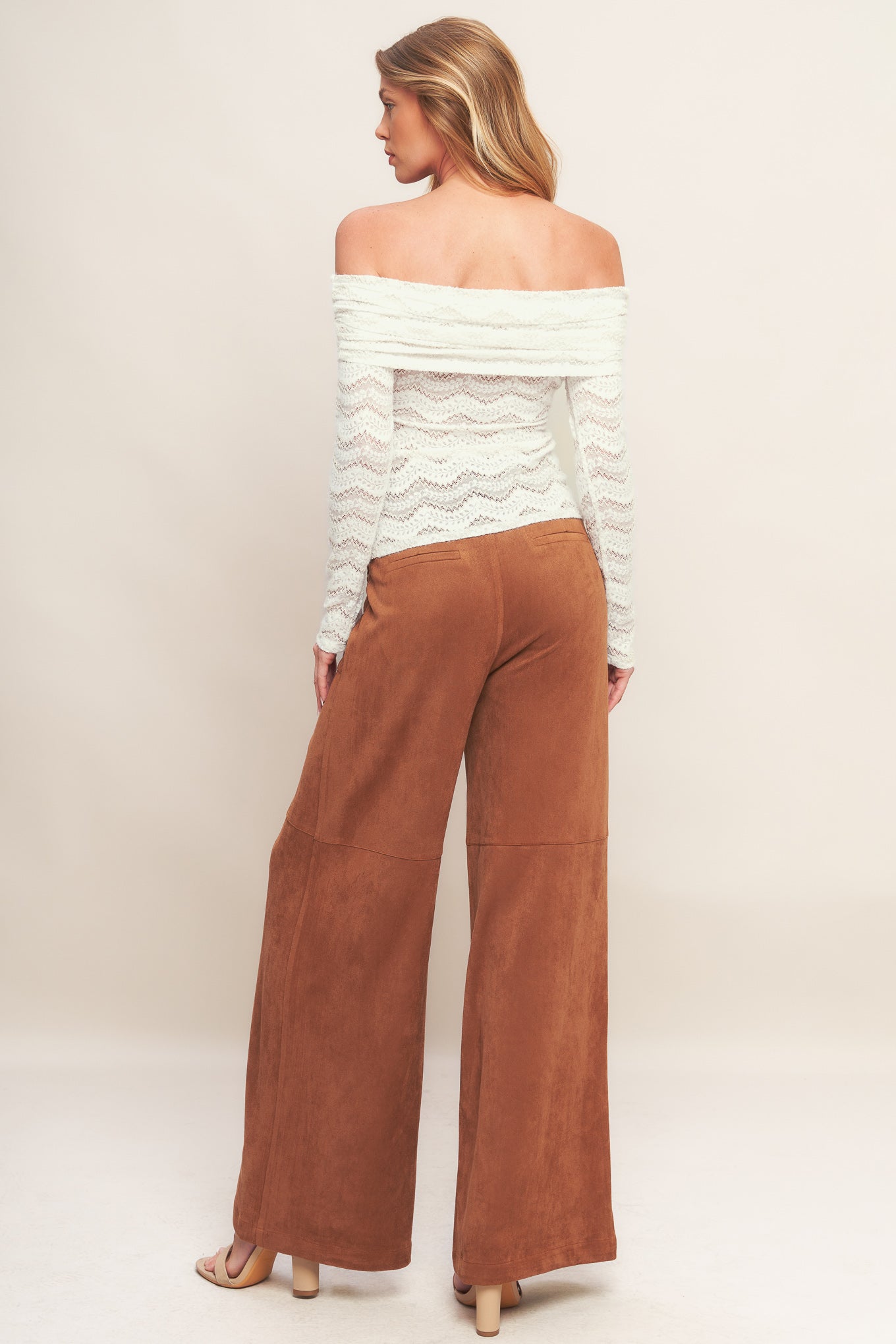 Lace Knit Off-Shoulder Top