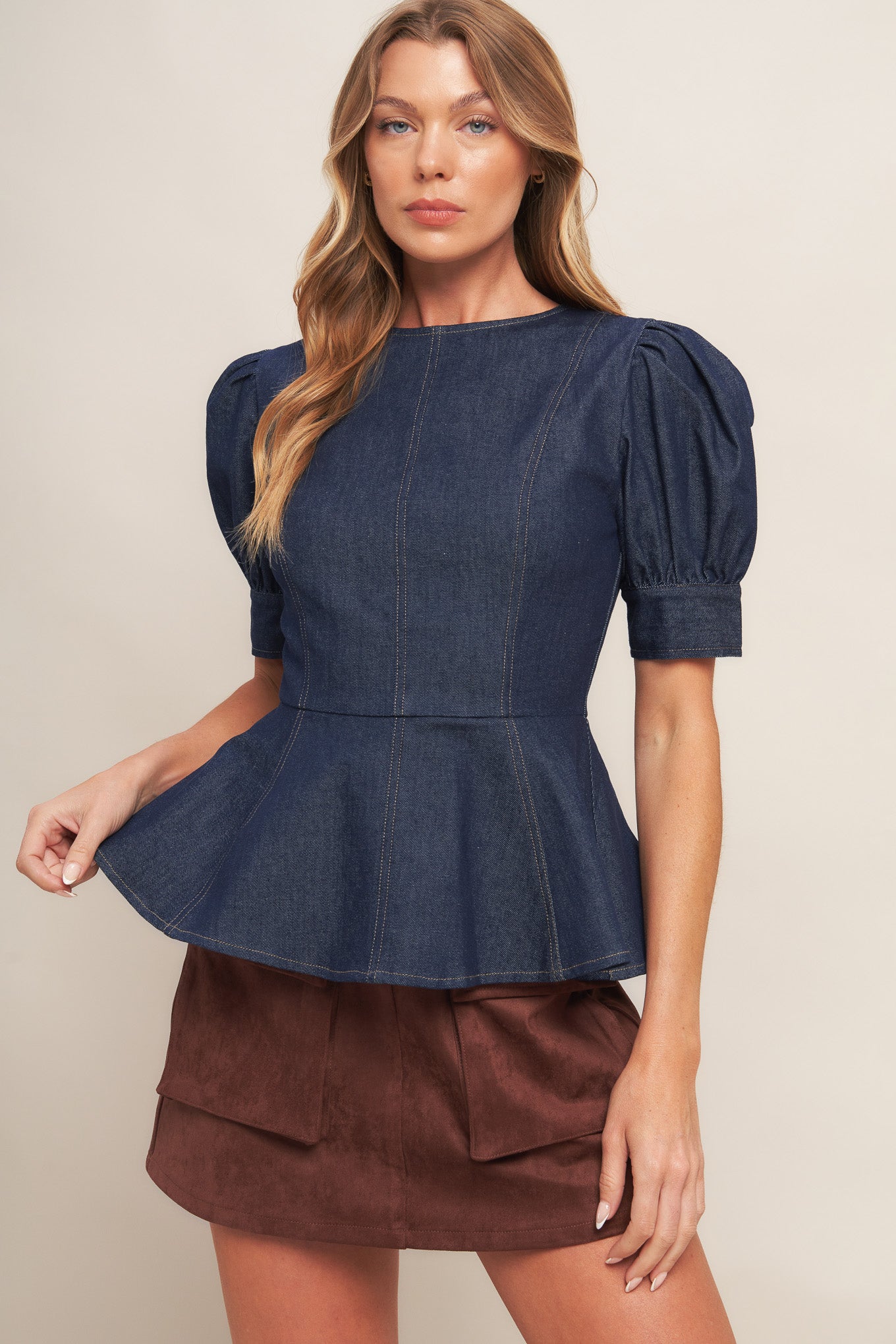 Classic edge denim top