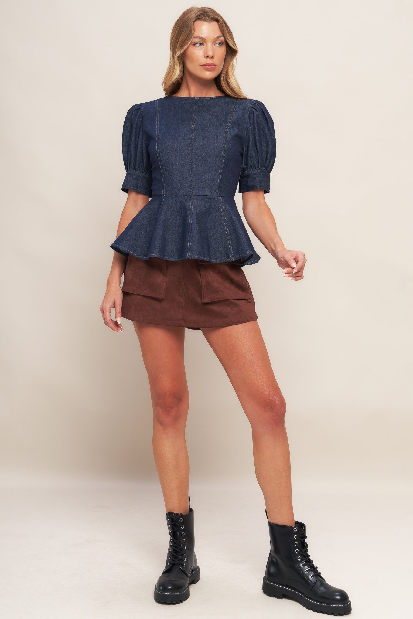 Classic edge denim top