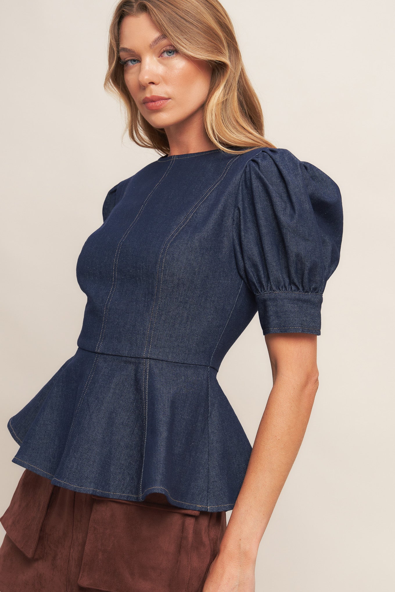 Classic edge denim top