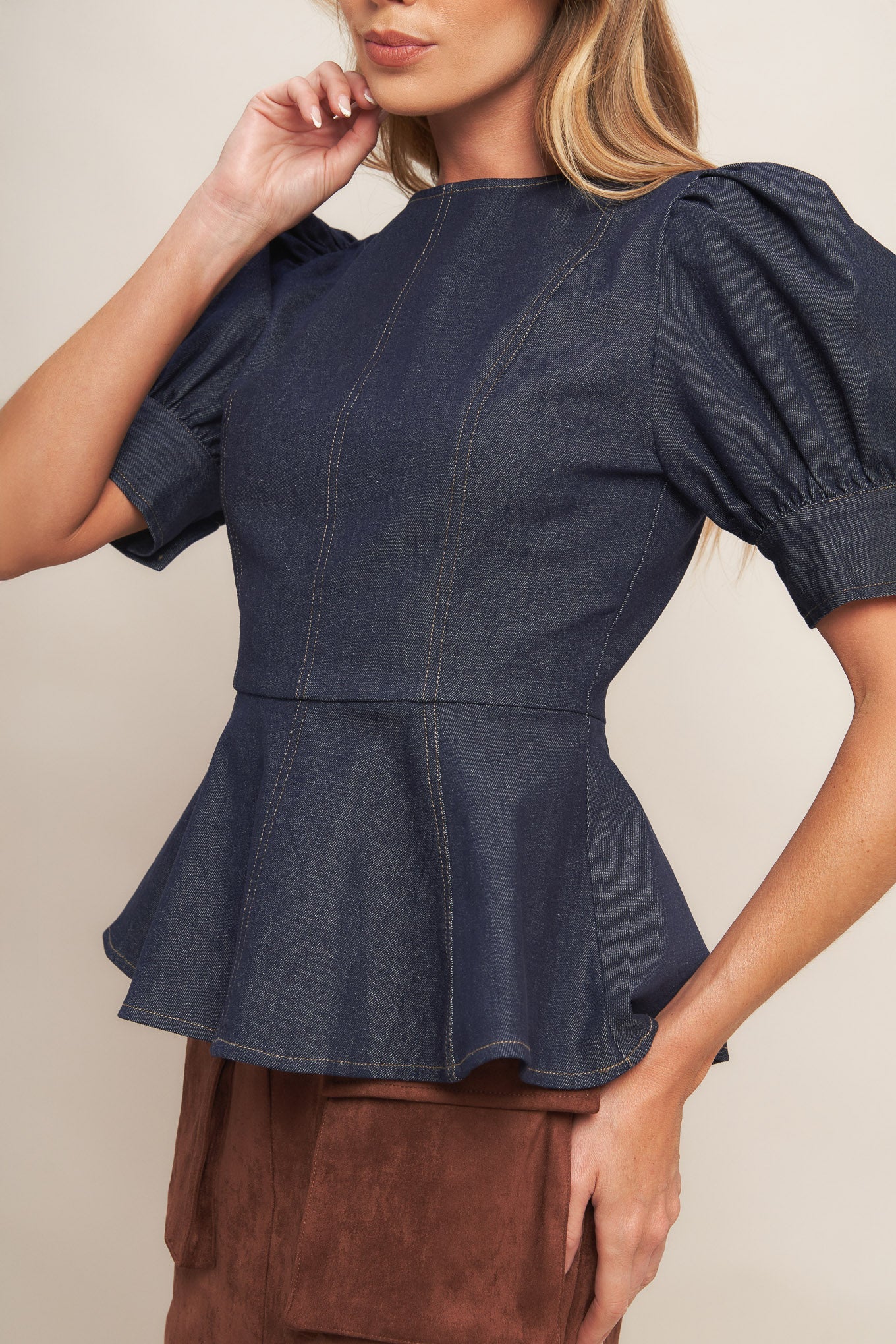 Classic edge denim top