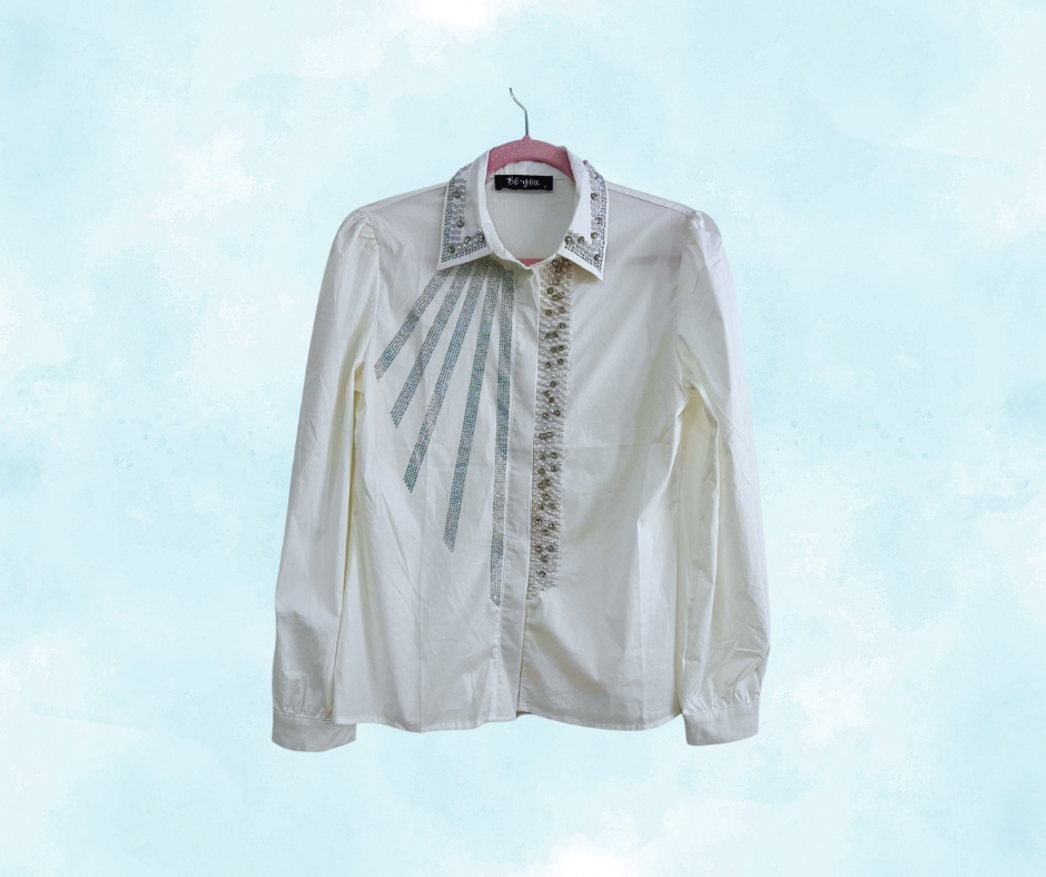 Rhinestones & Pearls Top