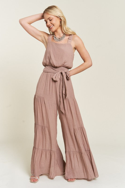 Tiered Jumpsuit-Plus