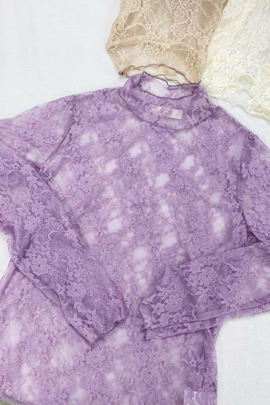 Floral Lace Top - Plus
