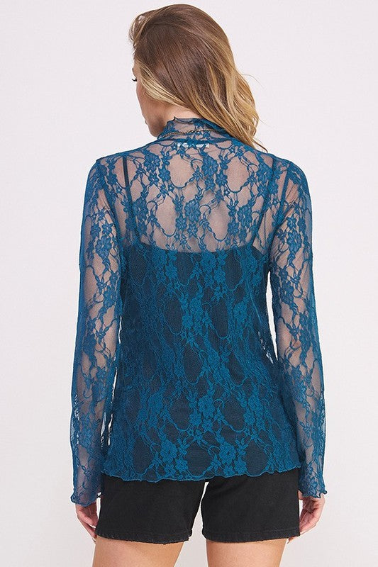 Floral Lace Top - Plus