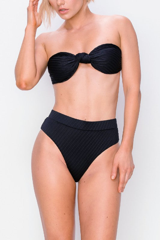 Rosa Bandeau Black Bikini