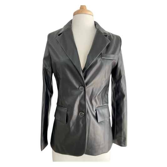 Black Leather Blazer