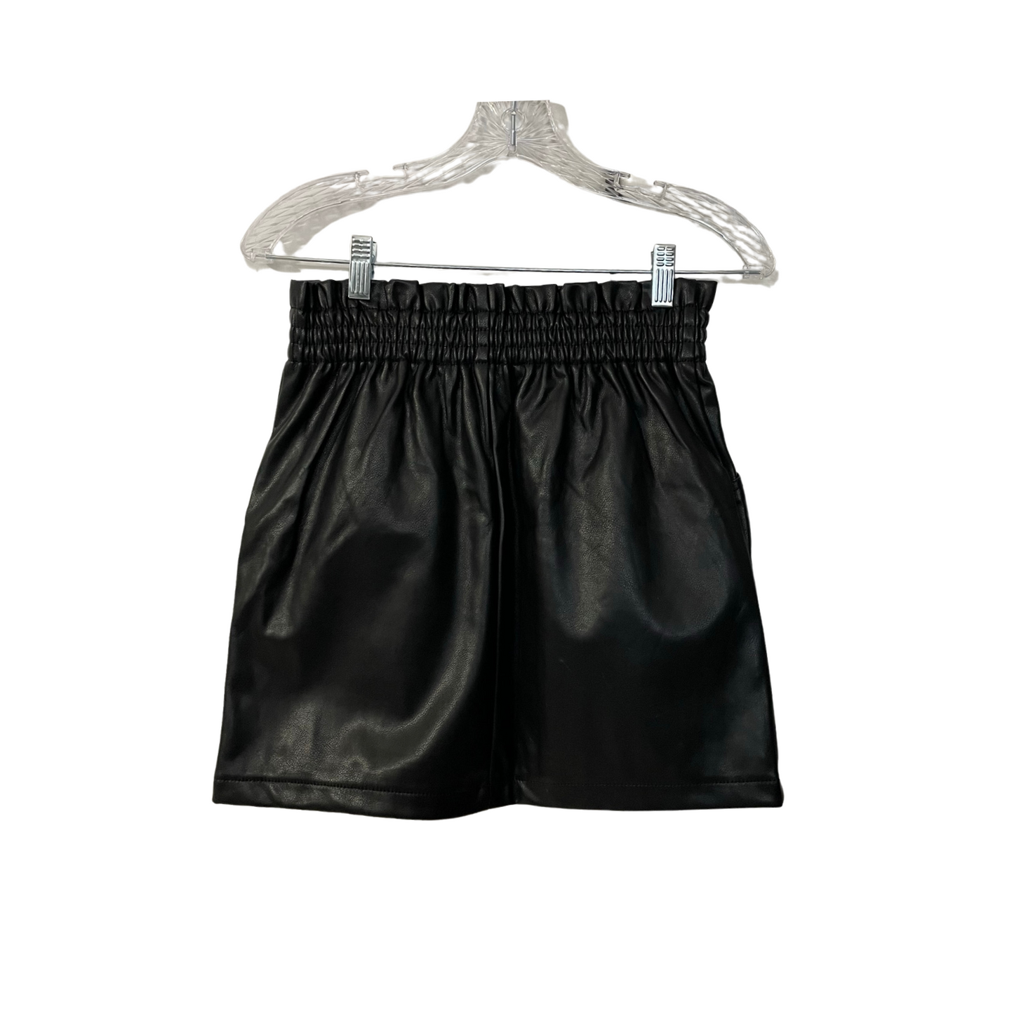 Black Leather High Waist Skirt