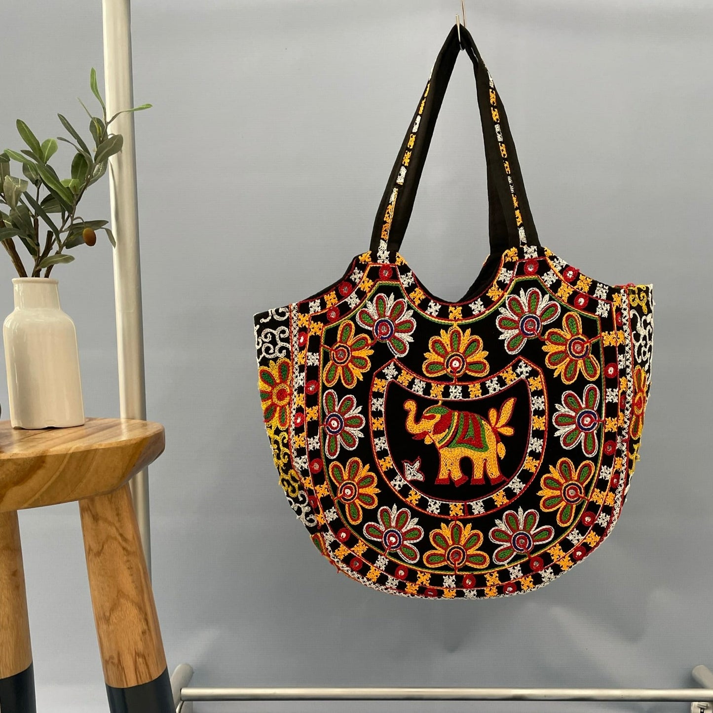 Embroidery Indian Tote Bag