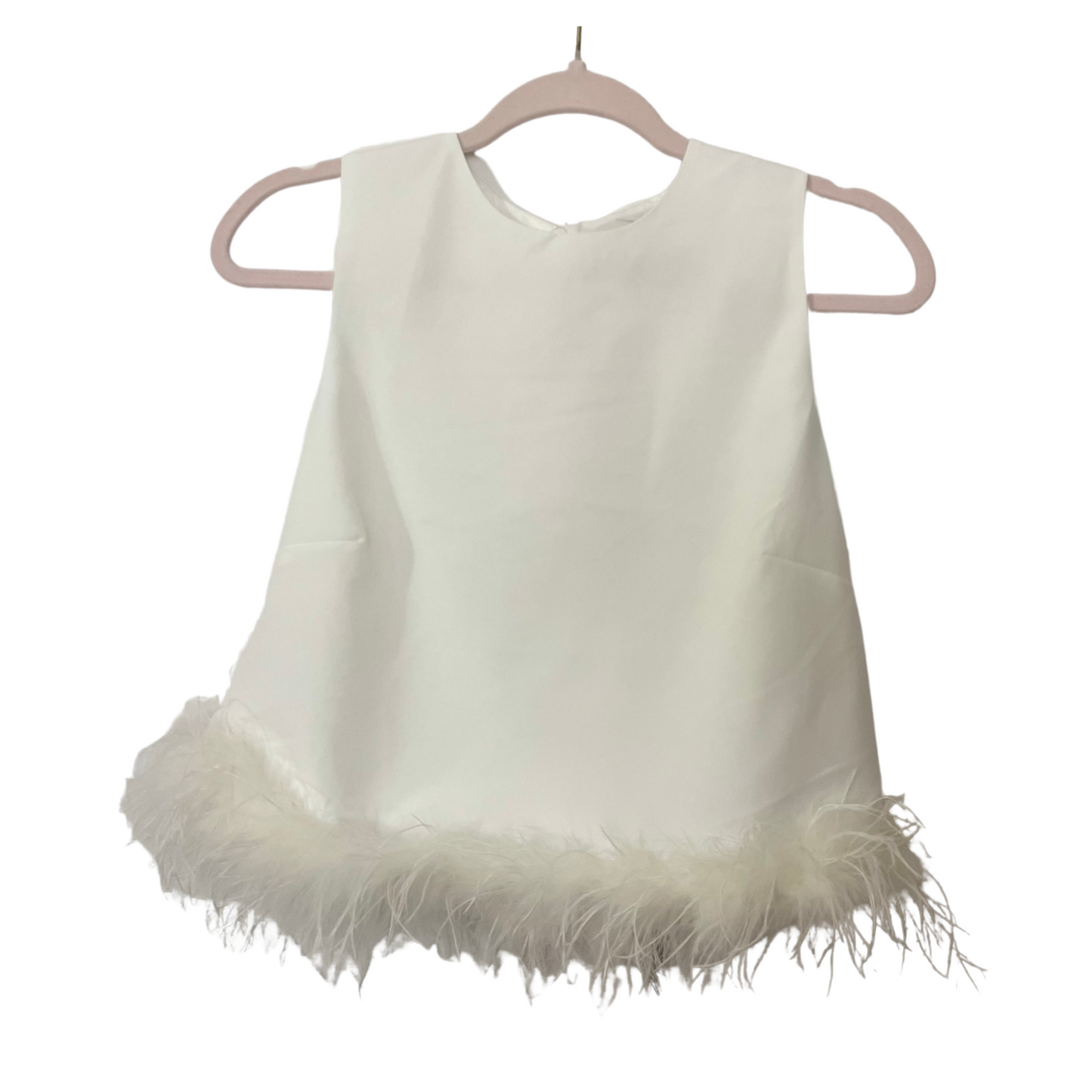 Arden Feather Top - White