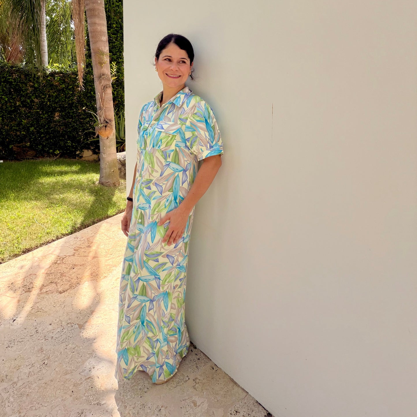 Breezy Botanical Maxi Dress