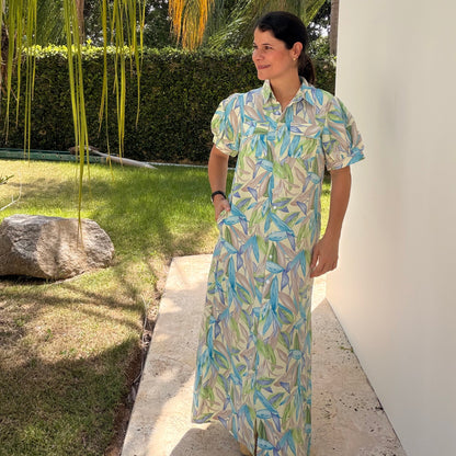 Breezy Botanical Maxi Dress