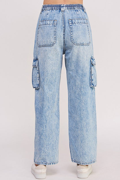 Denim Cargo Trousers