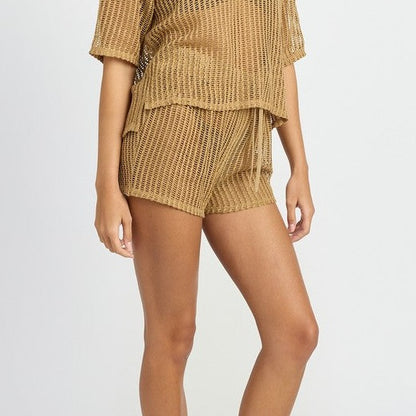 Crochet Style Lounge Shorts