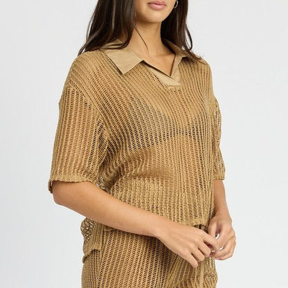 Crochet Style Lounge Shirt