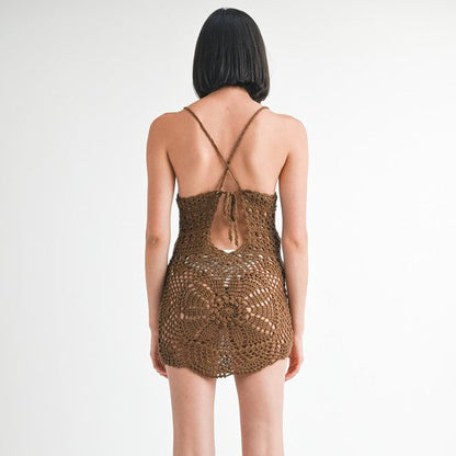 Seaside Crochet Mini Dress